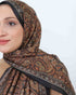 Soft Şal D059 Siyah-Kiremit, 75 × 185 cm şal – görsel 1