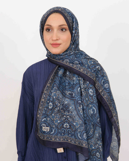 Soft Şal D059 Lacivert, 75 × 185 cm şal – görsel 2