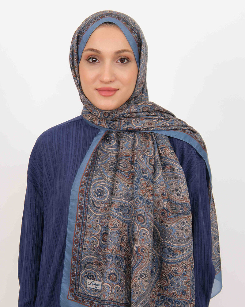 Soft Şal D059 İndigo Mavi, 75 × 185 cm şal – görsel 2