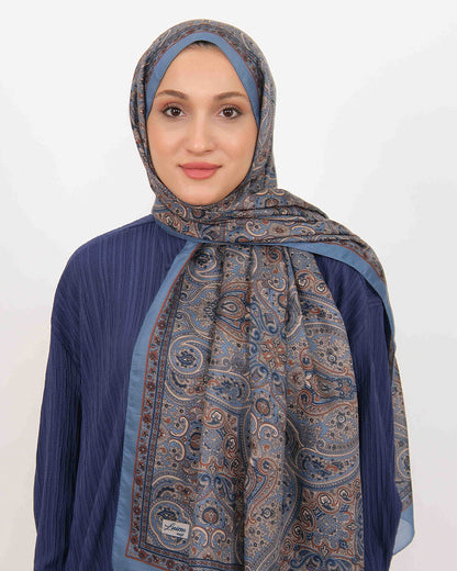 Soft Şal D059 İndigo Mavi, 75 × 185 cm şal – görsel 2