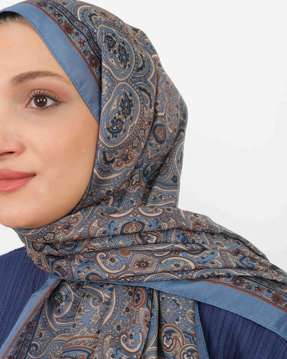 Soft Şal D059 İndigo Mavi, 75 × 185 cm şal – görsel 4