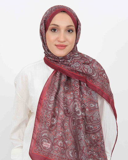 Soft Şal D059 Bordo, 75 × 185 cm şal – görsel 1