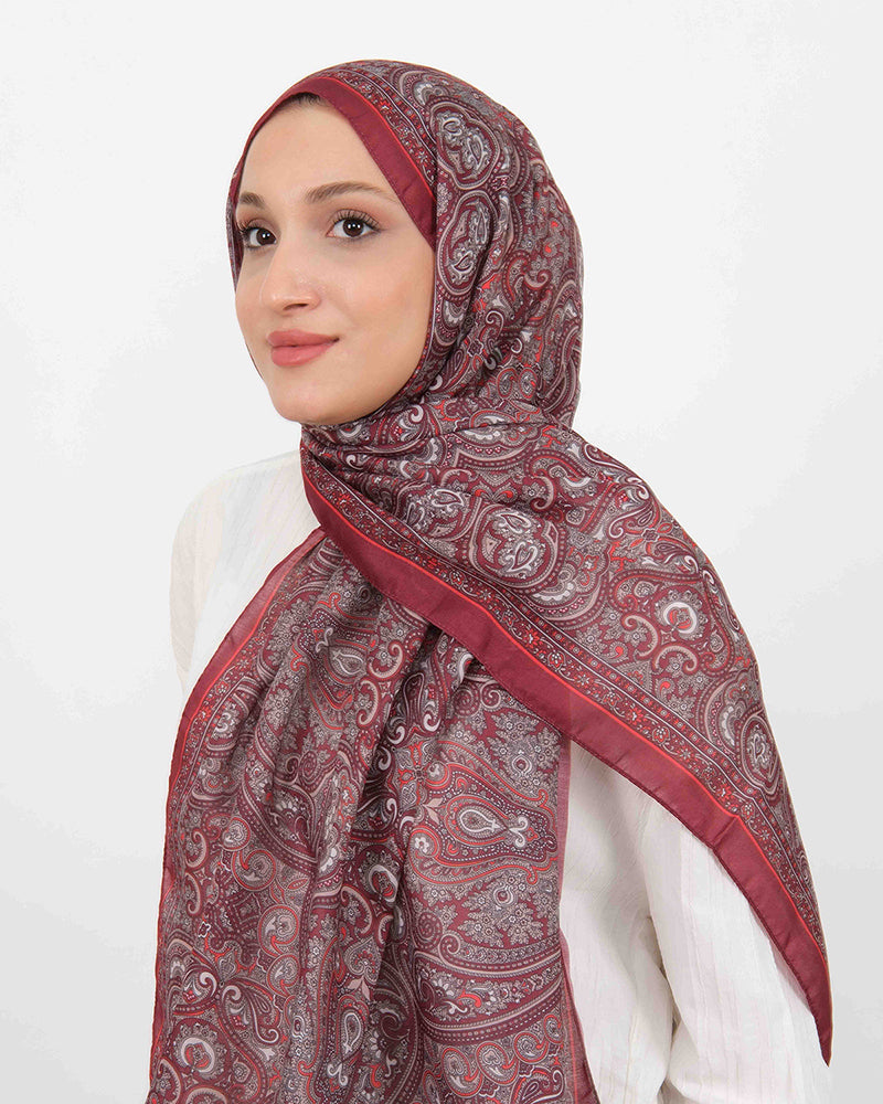 Soft Şal D059 Bordo, 75 × 185 cm şal – görsel 2