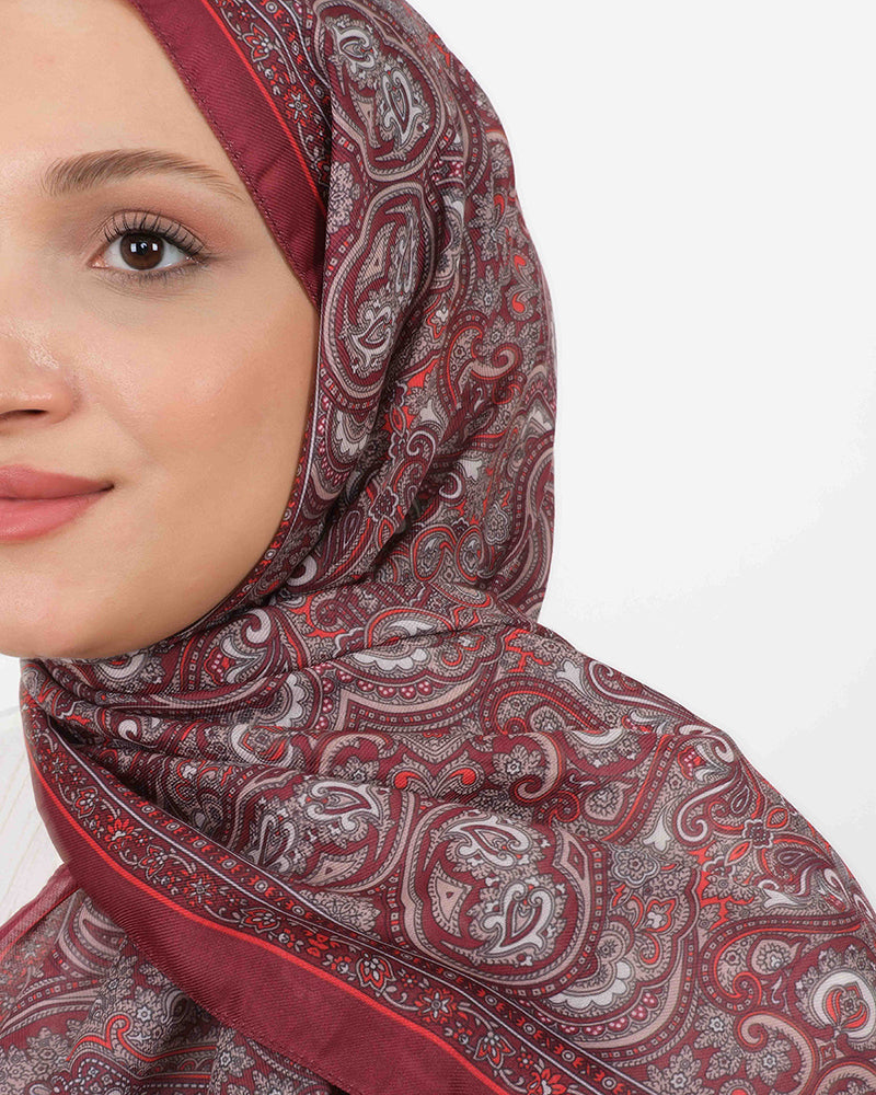 Soft Şal D059 Bordo, 75 × 185 cm şal – görsel 4