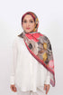 Soft Şal D060 Bordo, çiçekli desenli, 75 × 185 cm şal – görsel 1