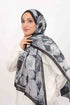 Soft Şal D060 Siyah, çiçekli desenli, 75 × 185 cm şal – görsel 1