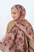 Soft Şal D061 Bej, Pudra renk, çiçekli desenli, 75 × 185 cm şal – görsel 1