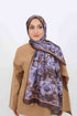 Soft Şal D061 Açık Kahve, çiçekli desenli, 75 × 185 cm şal – görsel 1
