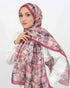 Soft Şal D062 Bordo, çiçekli desenli, 75 × 185 cm şal – görsel 1