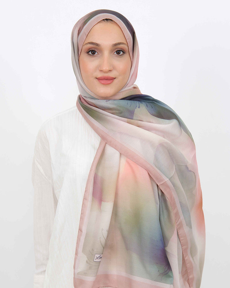 Soft Şal D063 Pudra-Pembe, 75 × 185 cm şal – görsel 1