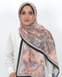 Soft Bambu Kraş Şal D050 Siyah-Gri, çiçekli desenli, 75 × 185 cm şal – görsel 1