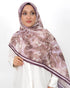 Soft Bambu Kraş Şal D050 Mürdüm, çiçekli desenli, 75 × 185 cm şal – görsel 1