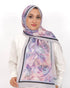 Soft Bambu Kraş Şal D050 Lila, çiçekli desenli, 75 × 185 cm şal – görsel 1