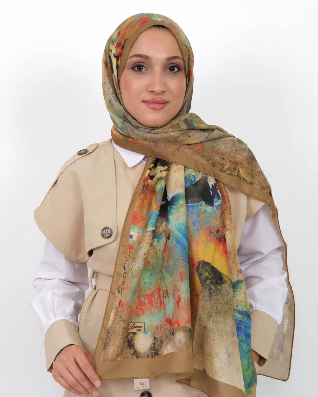 Soft Şal D064 Vizon, 75 × 185 cm şal – görsel 1
