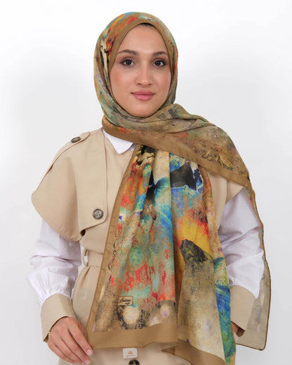 Soft Şal D064 Vizon, 75 × 185 cm şal – görsel 1