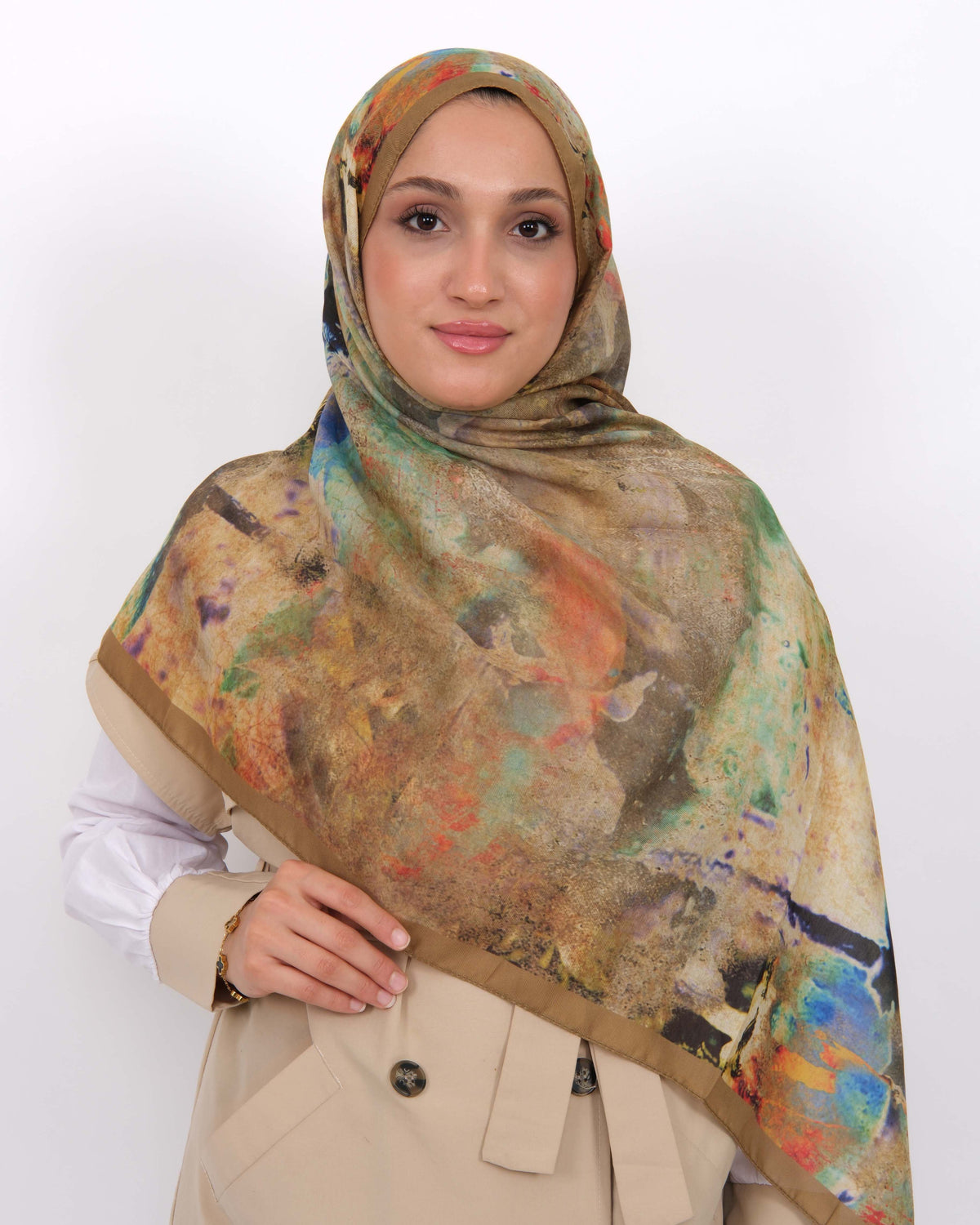 Soft Şal D064 Vizon, 75 × 185 cm şal – görsel 4