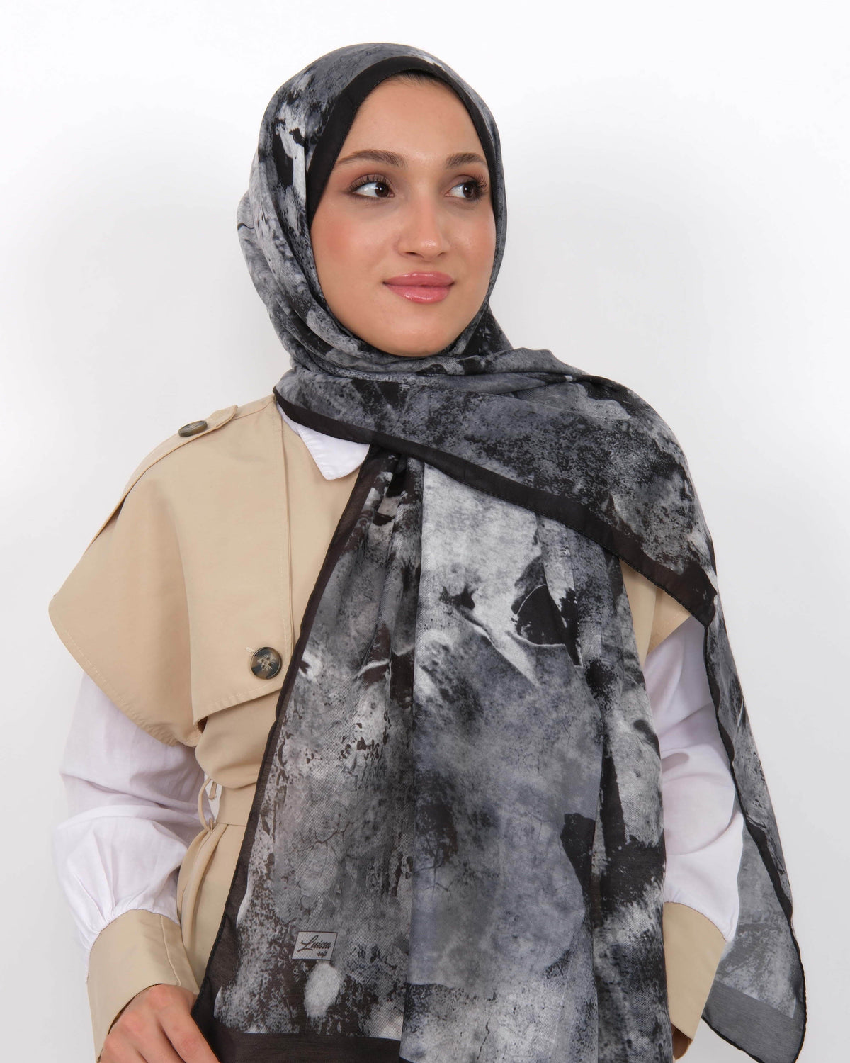 Soft Şal D064 Siyah, 75 × 185 cm şal – görsel 2