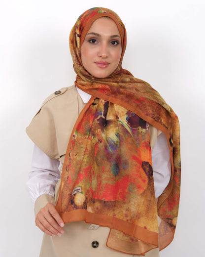 Soft Şal D064 Hardal, 75 × 185 cm şal – görsel 2