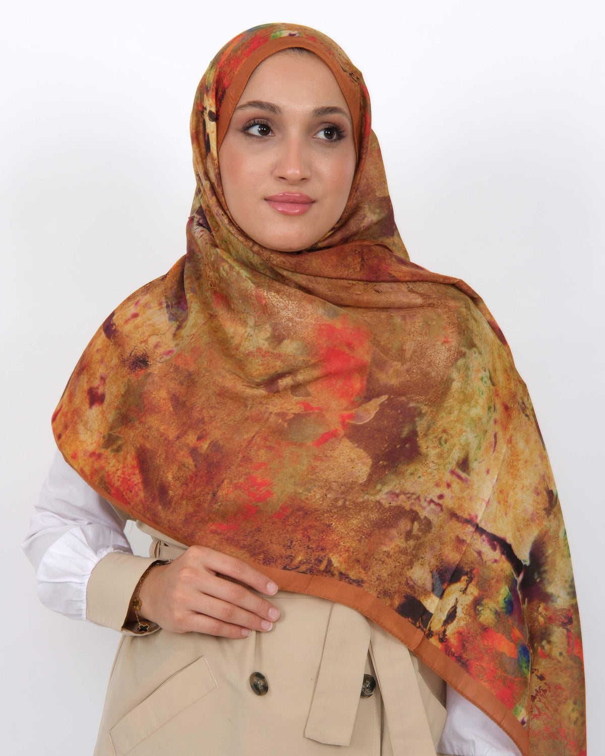 Soft Şal D064 Hardal, 75 × 185 cm şal – görsel 4