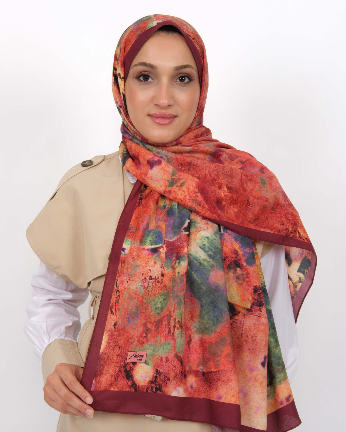 Soft Şal D064 Mürdüm, 75 × 185 cm şal – görsel 1