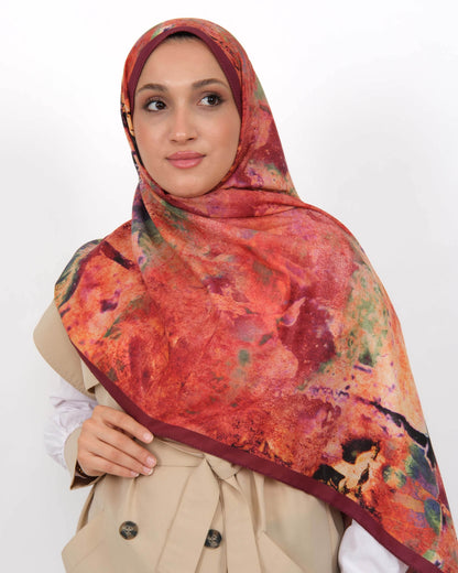 Soft Şal D064 Mürdüm, 75 × 185 cm şal – görsel 4
