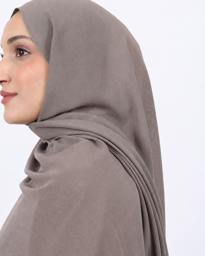 Organik Şal D056 Vizon, 75 × 185 cm şal – görsel 1