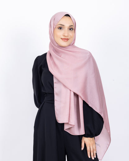 Düz Kristal Şal D019 Pembe, düz desenli, 75 × 185 cm şal – görsel 2