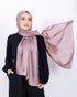 Düz Kristal Şal D019 Gül Kurusu, düz desenli, 75 × 185 cm şal – görsel 1
