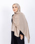 Düz Kristal Şal D019 Sütlü Kahve, düz desenli, 75 × 185 cm şal – görsel 1