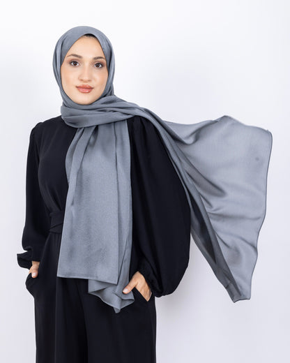 Düz Kristal Şal D019 Füme, düz desenli, 75 × 185 cm şal – görsel 3