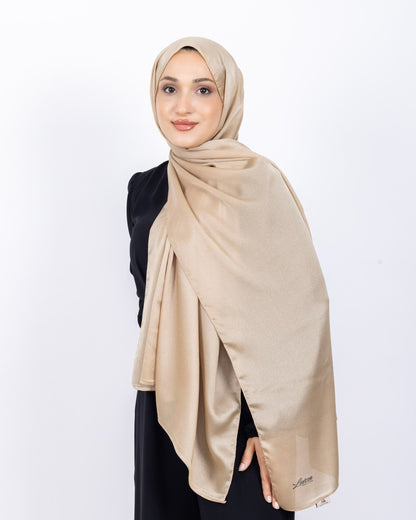 Düz Kristal Şal D019 Gold, düz desenli, 75 × 185 cm şal – görsel 2