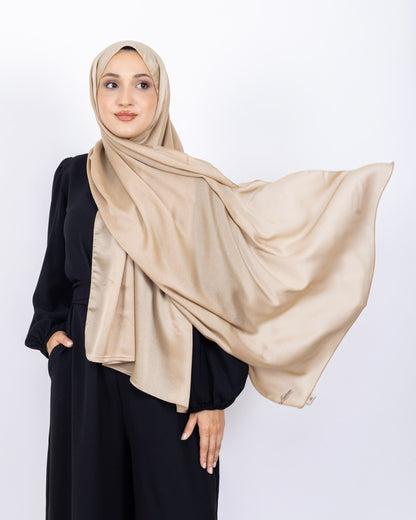 Düz Kristal Şal D019 Gold, düz desenli, 75 × 185 cm şal – görsel 4