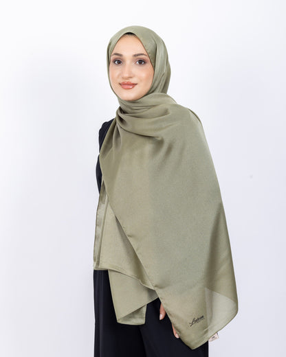 Düz Kristal Şal D019 Açık Yeşil, düz desenli, 75 × 185 cm şal – görsel 2