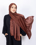 Düz Kristal Şal D019 Kiremit, düz desenli, 75 × 185 cm şal – görsel 1