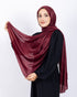 Düz Kristal Şal D019 Bordo, düz desenli, 75 × 185 cm şal – görsel 1