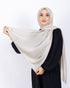 Düz Kristal Şal D019 Taş Rengi, düz desenli, 75 × 185 cm şal – görsel 1