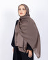 Düz Kristal Şal D019 Açık Kahve, düz desenli, 75 × 185 cm şal – görsel 1