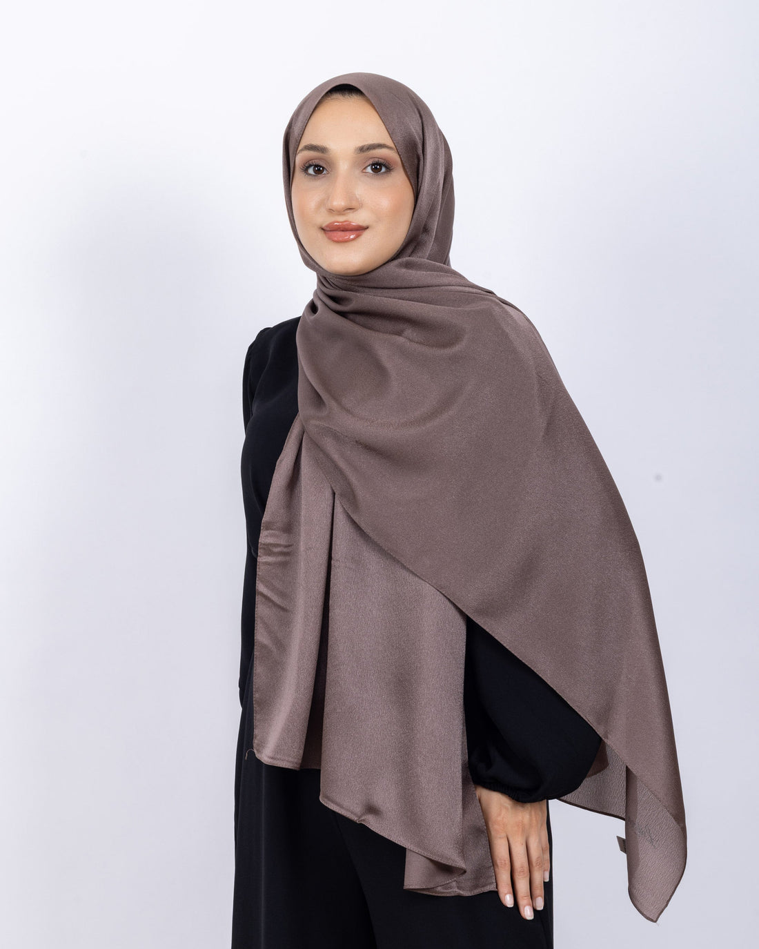 Düz Kristal Şal D019 Bakır, düz desenli, 75 × 185 cm şal – görsel 2