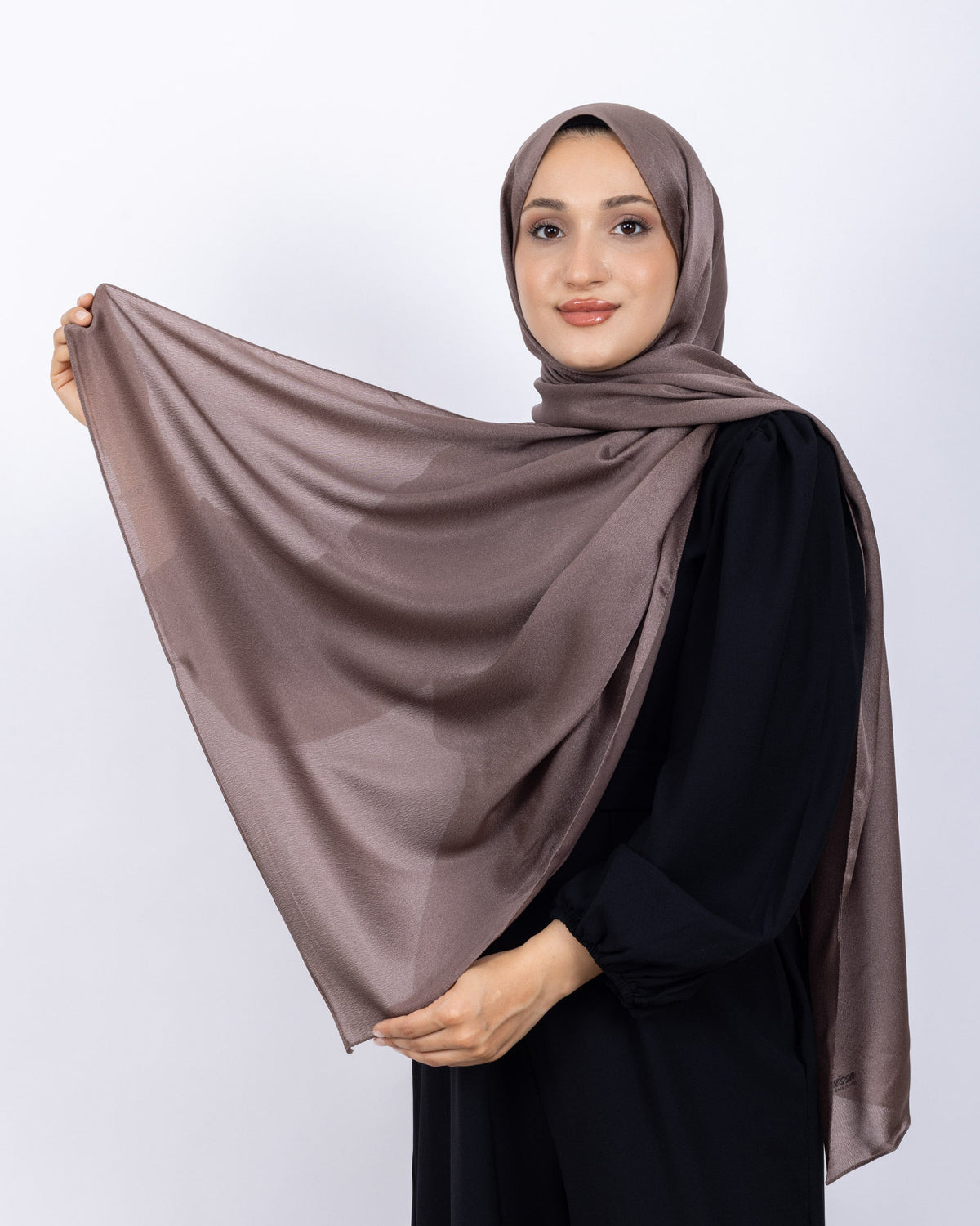 Düz Kristal Şal D019 Bakır, düz desenli, 75 × 185 cm şal – görsel 3