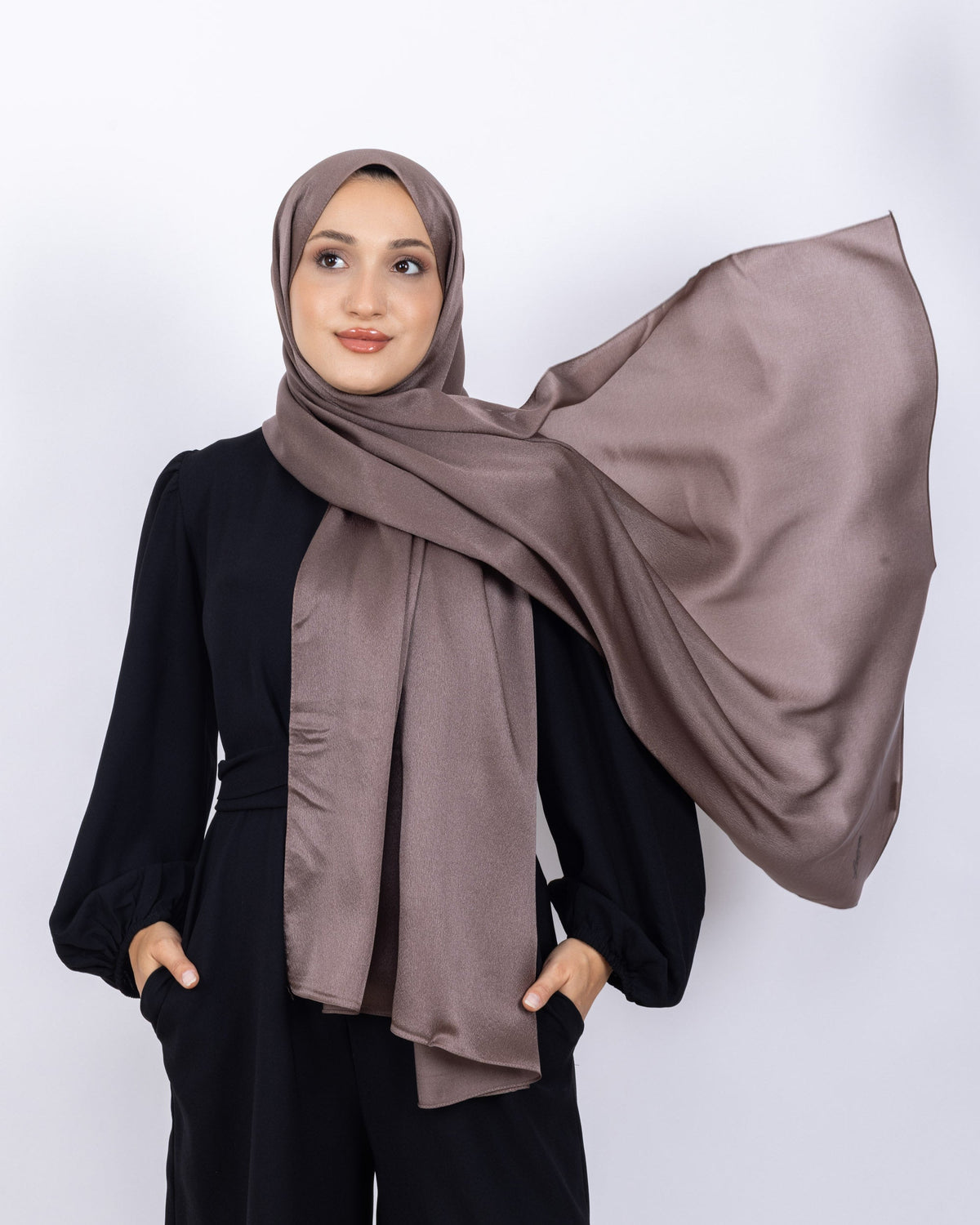 Düz Kristal Şal D019 Bakır, düz desenli, 75 × 185 cm şal – görsel 1