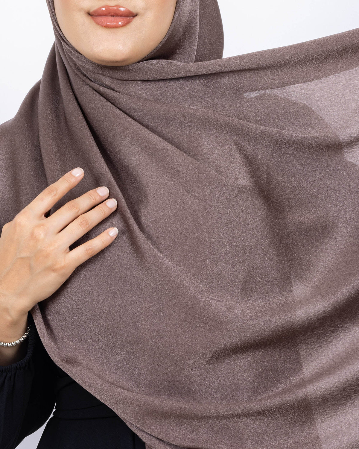 Düz Kristal Şal D019 Bakır, düz desenli, 75 × 185 cm şal – görsel 4