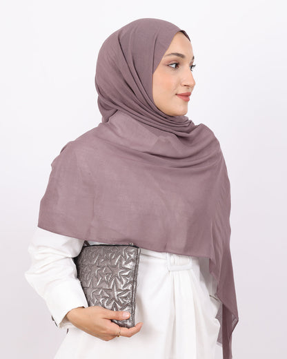 Organik Şal D056 Gül Kurusu, 75 × 185 cm şal – görsel 1