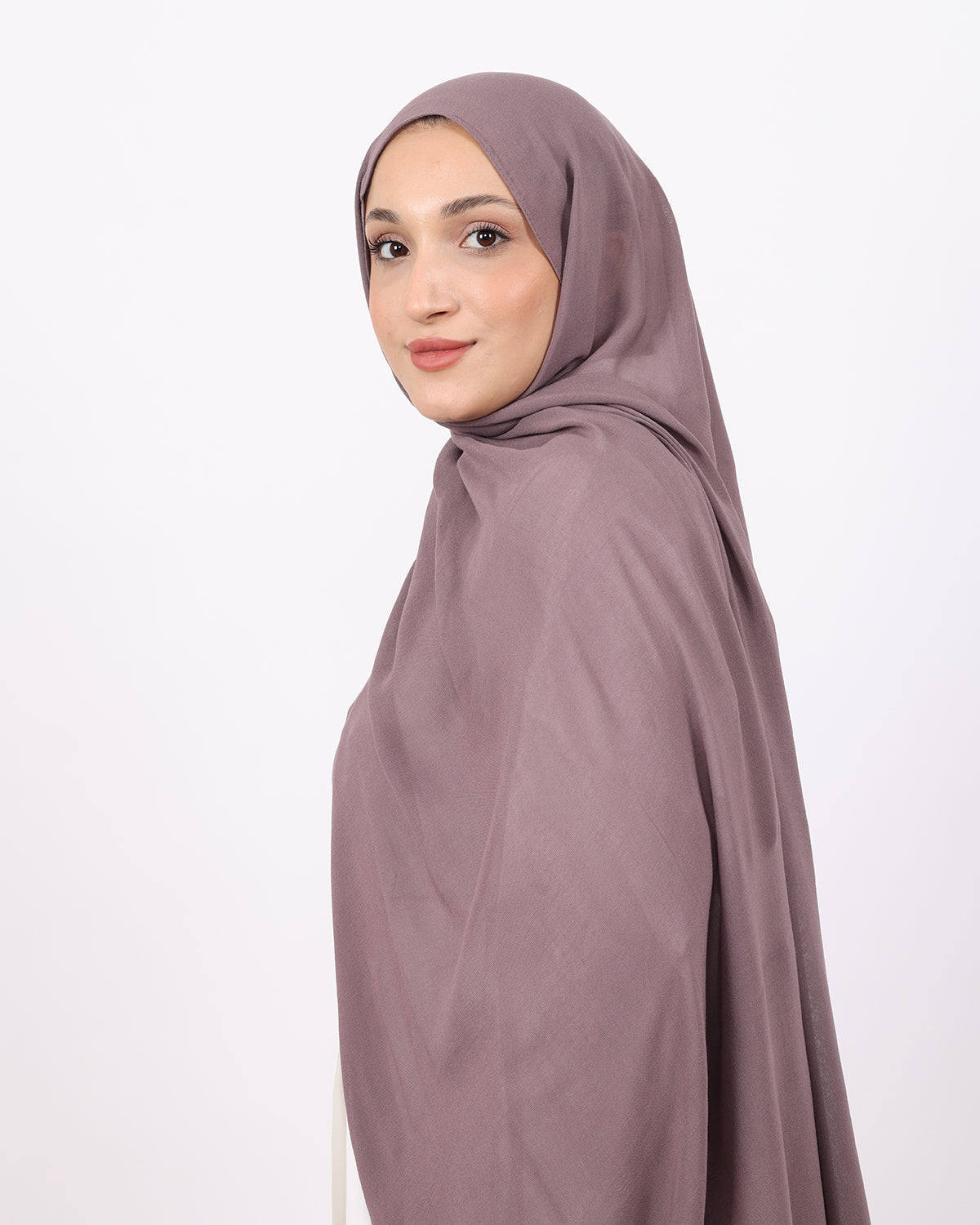 Organik Şal D056 Gül Kurusu, 75 × 185 cm şal – görsel 2
