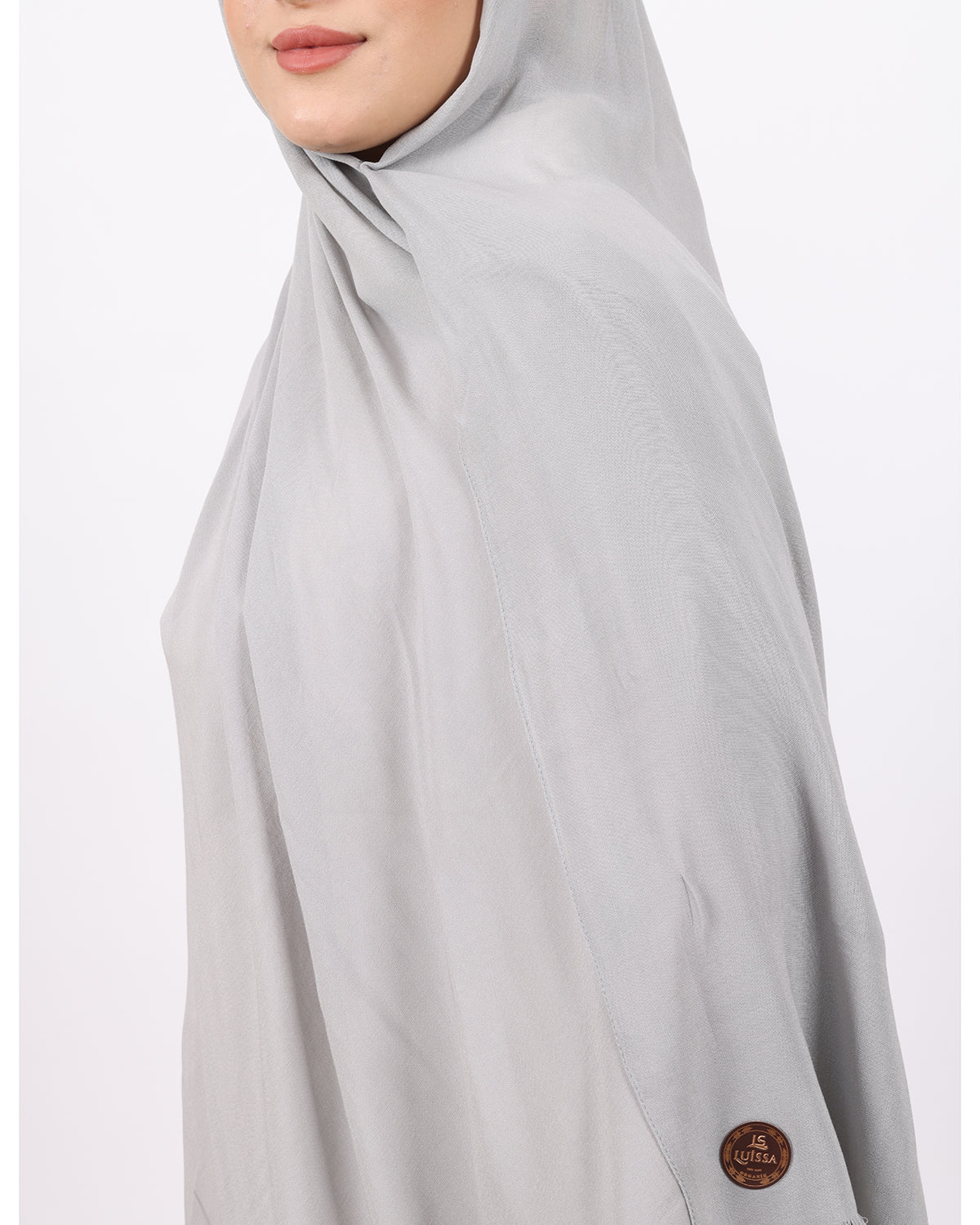 Organik Şal D056 Gri, 75 × 185 cm şal – görsel 3