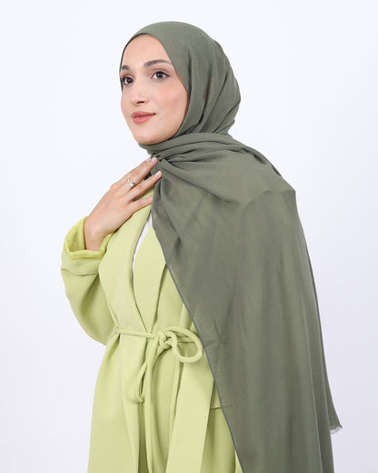 Organik Şal D056 Yeşil, 75 × 185 cm şal – görsel 2
