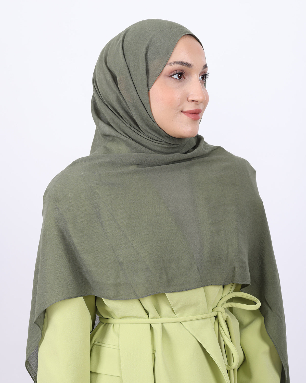 Organik Şal D056 Yeşil, 75 × 185 cm şal – görsel 3