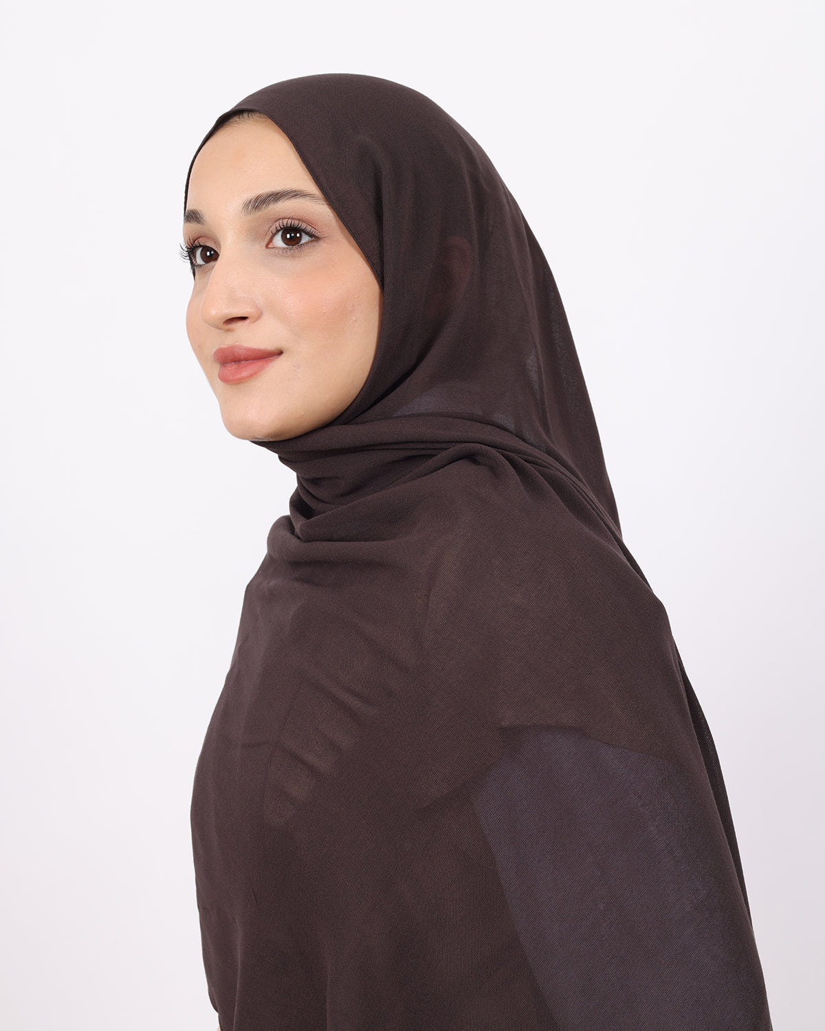Organik Şal D056 Acı Kahve, 75 × 185 cm şal – görsel 3