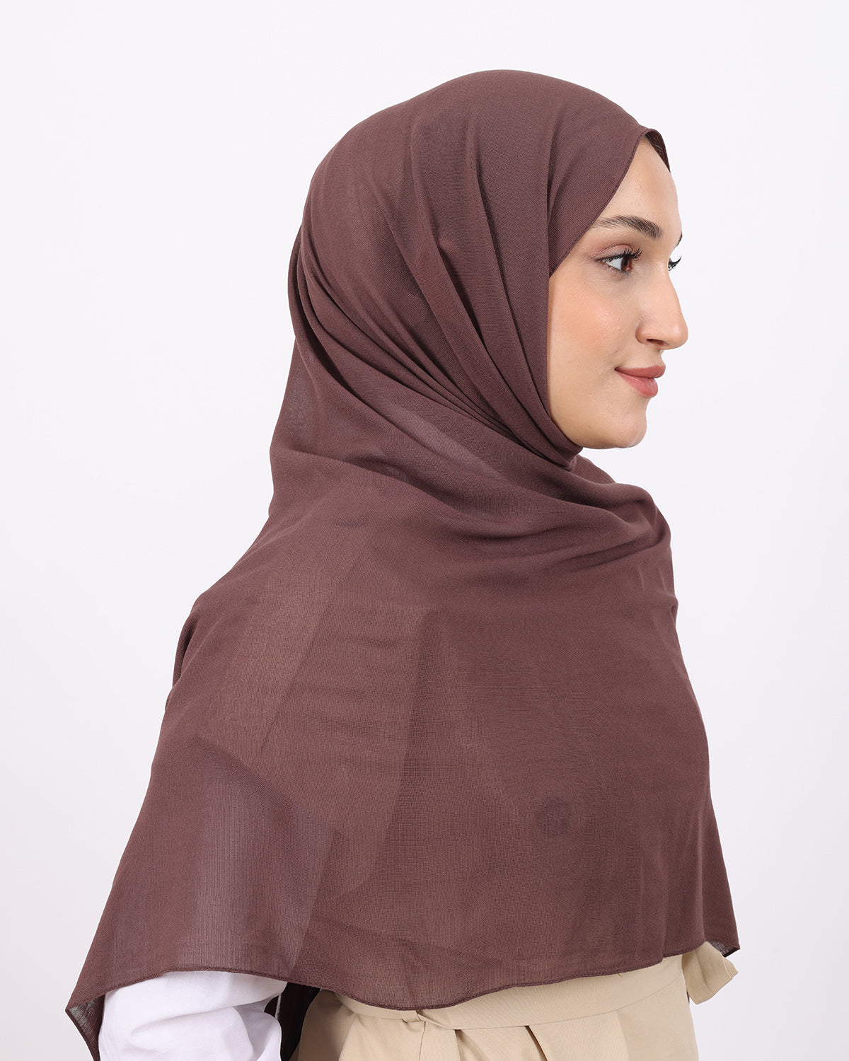 Organik Şal D056 Kahverengi, 75 × 185 cm şal – görsel 1