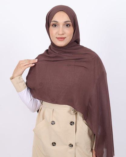 Organik Şal D056 Kahverengi, 75 × 185 cm şal – görsel 2