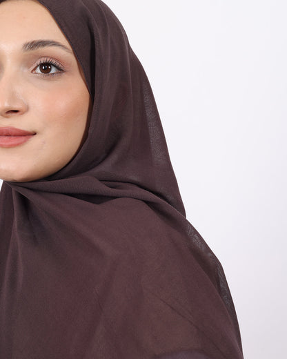 Organik Şal D056 Koyu Kahverengi, 75 × 185 cm şal – görsel 3